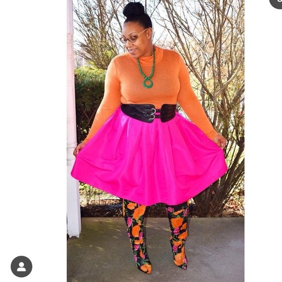 Anne Michelle Floral Thigh High Boots - Picture 5 of 7